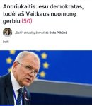 Gali būti 2 žmonės ir tekstas „Andriukaitis: esu demokratas, todel aš Vaitkaus nuomonę gerbiu (50) „Delfi&quot; aktualijy žurnalisté Dalia Pliküne Delfi“ vaizdas
