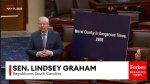 Gali būti 1 asmuo, Ovalusis kabinetas ir tekstas „MAY 21, MAY21,2025 2025 Moral Clarity in Dangerous Times, 2025 I ISEN Republican, South Carolina SEN. LINDSEY GRAHAM Forbes BREAKING NEWS“ vaizdas