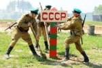 May be an image of 3 people and text that says 'CCCP'