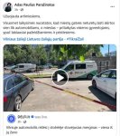 Gali būti 1 asmuo ir tekstas „6 Adas Paulius Paražinskas 3h Užuojauta artimiesiems. Visuomet laikysimés nuostatos, kad miesty gatvés neturety büti skirtos vien tik automobiliams, o miestas· pritaikytas visiems gyventojams, ypač labiausiai pažeidžiamiems ir péstiesiems. Vilniaus žalieji Lietuvos žaliuju partija- #TikraiŽali V1741 POLICIJA DELFI.It 3h was live. Vilniuje automobilis režesi stoteléje stovéjusias merginas merginas-vienai -viena iš ju žuvo“ vaizdas