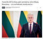 May be an image of 1 person and text that says 'MP Nauséda del vrimu tyrimy apie premjerą: néra blogy klausimu yra netinkami atsakymai f 15 Martyna Pikelyté, ELTA, Martyna Pikelyté, ELTA 2025.07.10 18:55 Gitanas GitanasNausidalE.Blazio/LRTnuot. GitanasNauséda| Nauséda E. Blažio LRT nuotr.'
