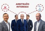 Gali būti 5 žmonės, kostiumas ir tekstas vaizdas