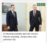 May be an image of 2 people and text that says '2 AAMNUIN M สน G. Nauseda prakalbo apie dar vieną G. Palucko skandalą: „Tampa nebe visai priimtina&quot; (6)'
