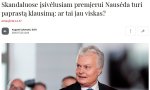 Gali būti 4 žmonės ir tekstas „Skandaluose isivelusiam premjerui Nauséda turi paprastą klausimą: ar ar tai jau viskas? atnaujinta 12.37 AL Augusté Lyberyté, ELTA 2025.07.22 12:18“ vaizdas