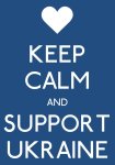 Gali būti tekstas „KEEP CALM AND SUPPORT SUPP UKRAINE AINE“ vaizdas