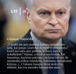 Gali būti 1 asmuo ir tekstas „LRT |.It LRT|.lt I .It Gitanas Nauséda: „Ο kodel jus apie politinę kultürą nekalbéjote tada, kai ponas Gentvilas dergesi iš prezidento? Kodel jus tada apie politinę kultürą nieko nekalbéjote? Manau, yra tokia tendencija, kai žmonems, kuriems patiems yra labai toli net iki minimaliy etikos standarty, leidžiama moralizuoti kitiems. Tokiam žmogui tikrai nederety aiškinti, kas yra morales kategorijos man.&quot;“ vaizdas