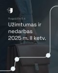 Gali būti tekstas „Rugpjučio 5 d. Užimtumas ir nedarbas 2025 m. Il ketv.“ vaizdas